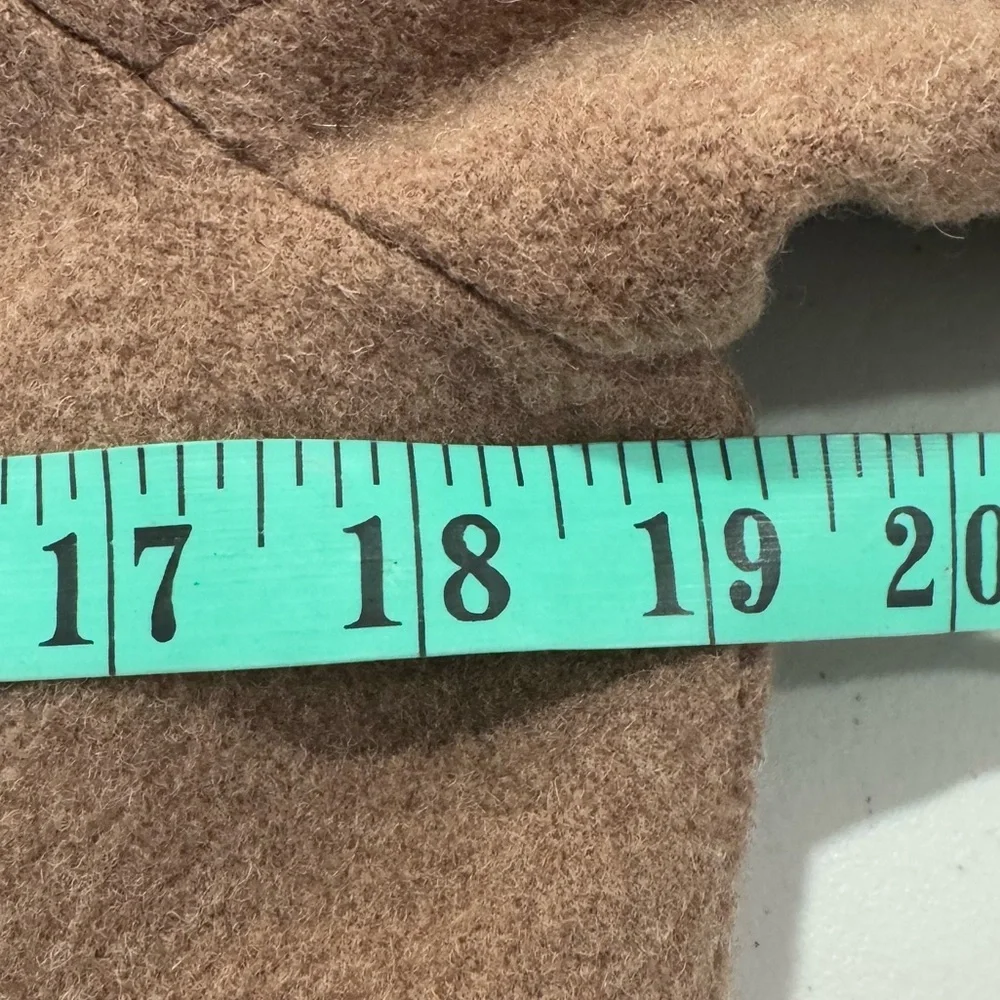 J.Crew Men Sherpa‎ Lined Wool Blend Varsity Jacket Camel Brown Size XS